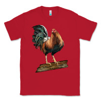 Red american game rooster standing Classic Tee - LillyAllenDesigns