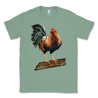 Sage american game rooster standing Classic Tee - LillyAllenDesigns
