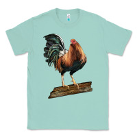 Seafoam american game rooster standing Classic Tee - LillyAllenDesigns