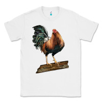 White american game rooster standing Classic Tee - LillyAllenDesigns