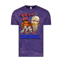 Cloud Purple Grab your joe let's go Basketball Vintage Tee - NancyCooperArtShop