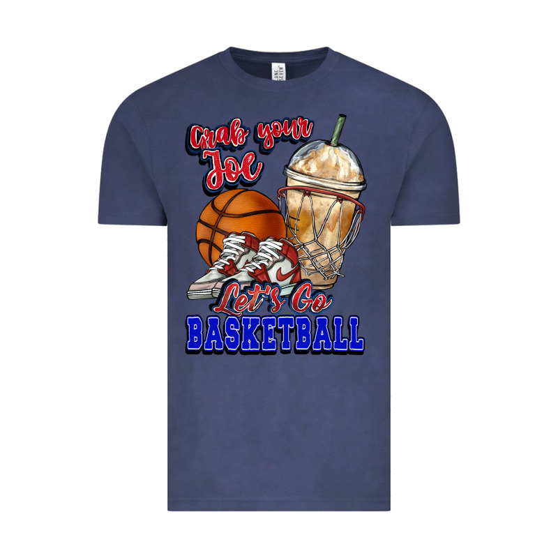 Grab Your Joe Let's Go Basketball Vintage Tee by NancyCooperArtShop | Teevron