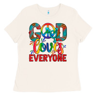 Bone LGBTQ+ God Loves Everyone Ladies Tee - BundleAndBundleShop