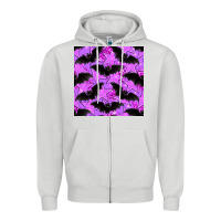 Dove Grey halloween bat and stars seamless pattern Zipper Hoodie - BundleAndBundleShop