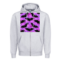 Heather Grey halloween bat and stars seamless pattern Zipper Hoodie - BundleAndBundleShop