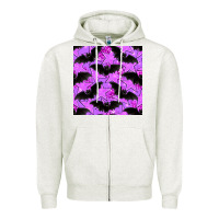 Oatmeal Heather halloween bat and stars seamless pattern Zipper Hoodie - BundleAndBundleShop