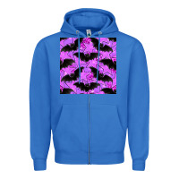 True Royal halloween bat and stars seamless pattern Zipper Hoodie - BundleAndBundleShop