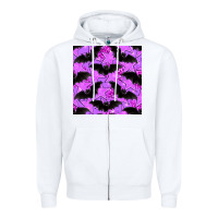 White halloween bat and stars seamless pattern Zipper Hoodie - BundleAndBundleShop