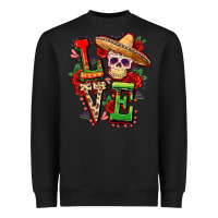 Black Cinco de mayo love Heavyweight Sweatshirt - FaDigitalArtStudio