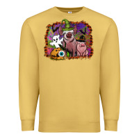 Antique Gold halloween pigs Premium Sweatshirt - SublimationCraftShop