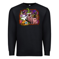 Black halloween pigs Premium Sweatshirt - SublimationCraftShop