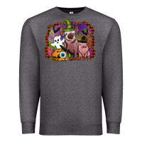 Charcoal Heather halloween pigs Premium Sweatshirt - SublimationCraftShop