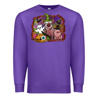 Purple halloween pigs Premium Sweatshirt - SublimationCraftShop