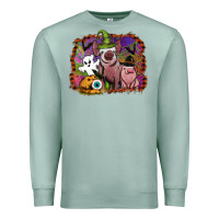 Seafoam halloween pigs Premium Sweatshirt - SublimationCraftShop