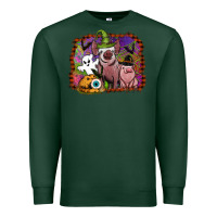 Sports Green halloween pigs Premium Sweatshirt - SublimationCraftShop