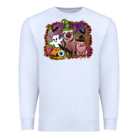 White halloween pigs Premium Sweatshirt - SublimationCraftShop