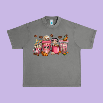 Cafecito Y Chisme Coffee Cups Urban Heavy Tee Designed By Texasbilliewilder