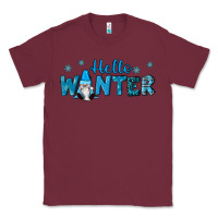 Burgundy hello winter gnomes Classic Tee - RanaPortraitStore