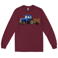 Burgundy Farm Tractor Long Sleeve Tee - RanaPortraitStore