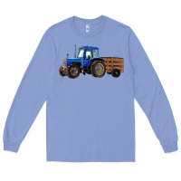 Colony Blue Farm Tractor Long Sleeve Tee - RanaPortraitStore