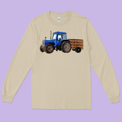Farm Tractor Long Sleeve Tee Designed By Ranaportraitstore