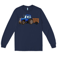 Navy Farm Tractor Long Sleeve Tee - RanaPortraitStore