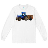 White Farm Tractor Long Sleeve Tee - RanaPortraitStore