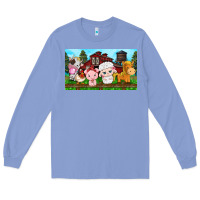 Colony Blue cute farm animals Long Sleeve Tee - TumblerDesignByShophia