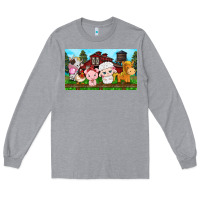 Heather Grey cute farm animals Long Sleeve Tee - TumblerDesignByShophia