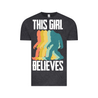 Vintage Black bigfoot t  shirt bigfoot   this girl believes t  shirt Vintage Tee - DesigneFamous