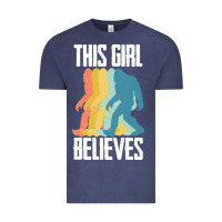 Vintage Denim bigfoot t  shirt bigfoot   this girl believes t  shirt Vintage Tee - DesigneFamous