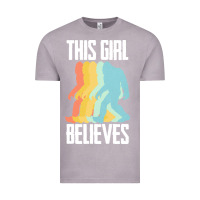 Vintage Zinc bigfoot t  shirt bigfoot   this girl believes t  shirt Vintage Tee - DesigneFamous