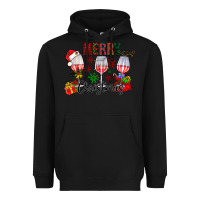 Black Merry Christmas Heavyweight Hoodie - CowhideDigitalArt
