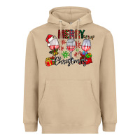 Mushroom Merry Christmas Heavyweight Hoodie - CowhideDigitalArt
