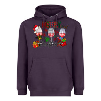 Plum Merry Christmas Heavyweight Hoodie - CowhideDigitalArt