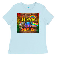 Baby Blue I'm The Rainbow Sheep Of The Family Tumbler Ladies Tee - BundleAndBundleShop