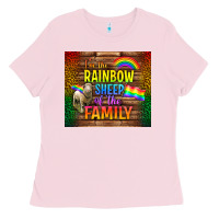 Bubblegum Pink I'm The Rainbow Sheep Of The Family Tumbler Ladies Tee - BundleAndBundleShop