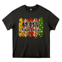 Asphalt merry christmas brushstrokes Heavy Core Tee - MaliasSmallBusiness