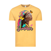 Vintage Mustard summer afro Vintage Tee - NancyCooperArtShop