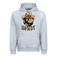Heather Grey howdy smiley face Urban Hoodie - BarkalooDesign