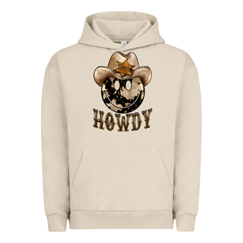Howdy Smiley Face Urban Hoodie by BarkalooDesign | Teevron