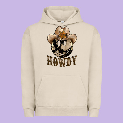 Howdy Smiley Face Urban Hoodie Designed By Barkaloodesign