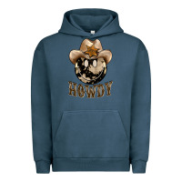 Pigment Midnight Navy howdy smiley face Urban Hoodie - BarkalooDesign