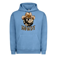 Pigment Pebble Blue howdy smiley face Urban Hoodie - BarkalooDesign