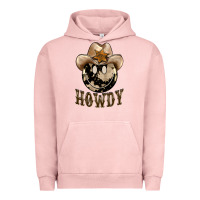 Pigment Salmon howdy smiley face Urban Hoodie - BarkalooDesign
