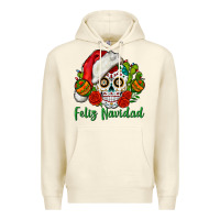 Sandshell Feliz Navidad Skull Premium Hoodie - BundleAndBundleShop