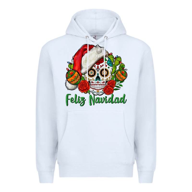 Feliz Navidad Skull Premium Hoodie by BundleAndBundleShop | Teevron