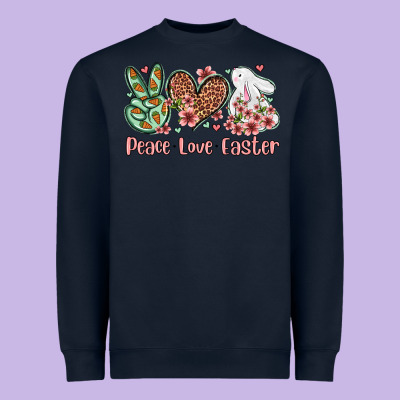 Easter Day Peace Love Easter Heavyweight Sweatshirt Designed By Oliviacreatesart