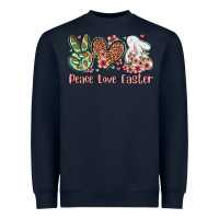 Navy Easter Day Peace love Easter Heavyweight Sweatshirt - OliviaCreatesArt
