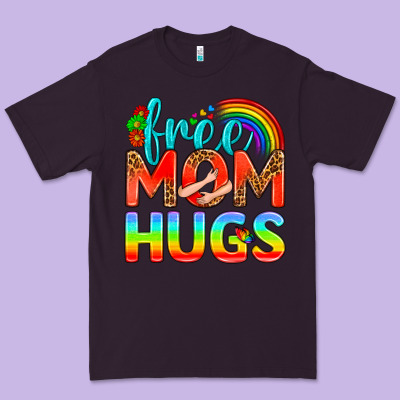 Pride Lgbtq Free Mom Hugs Premium Tee Designed By Bundleandbundleshop